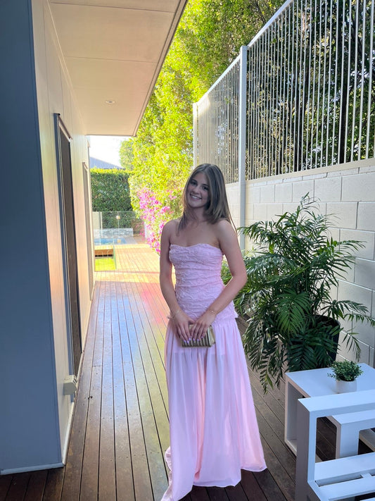 Jefre Sei Renata Gown in Baby Pink